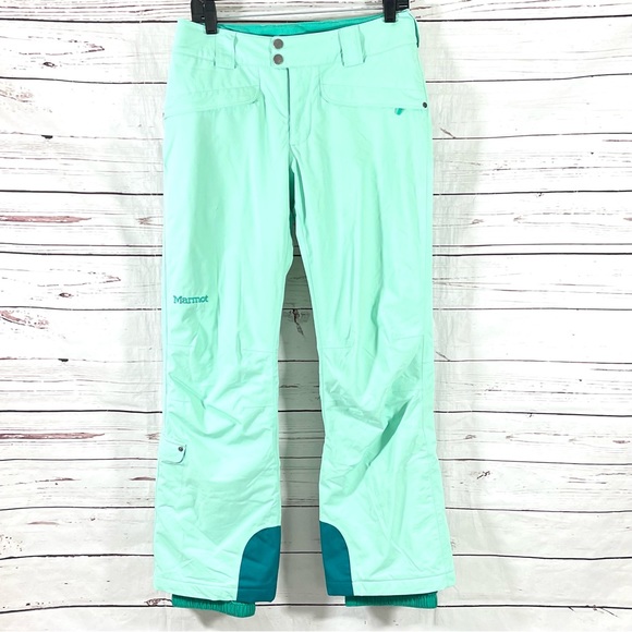 Marmot Pants - Marmot Membrain Women’s Ski Pants Size S/P Green Skyline Insulated.‎